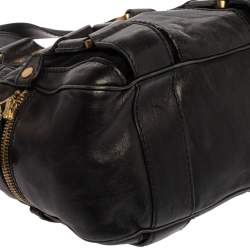Pre Owned Jimmy Choo Black Leather Malena Satchel