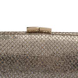 Pre Owned حقيبة كلتش جيمي تشو تيوب تول غليتر ذهبي