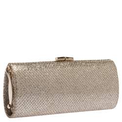 Pre Owned حقيبة كلتش جيمي تشو تيوب تول غليتر ذهبي