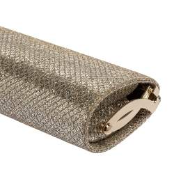 Pre Owned حقيبة كلتش جيمي تشو تيوب تول غليتر ذهبي