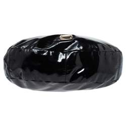Jimmy Choo Black Patent Leather and Python Large Sky Hobo