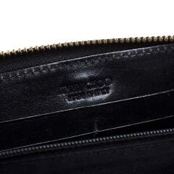 Pre Owned Jimmy Choo Animal Print Calf Hair Zip Around Wallet