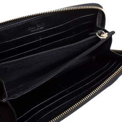 Pre Owned Jimmy Choo Animal Print Calf Hair Zip Around Wallet