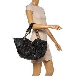 Pre Owned Jimmy Choo Black Leather Lohla Jane Tote