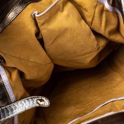 Pre Owned Jimmy Choo Silver Python Ramona Shoulder Bag