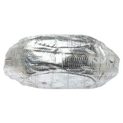 Pre Owned Jimmy Choo Silver Python Ramona Shoulder Bag