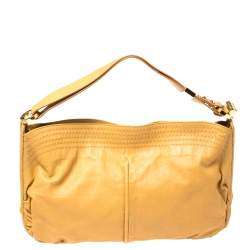 Pre Owned حقيبة هوبو جيمي تشو ايسي إطار جلد بني فاتح