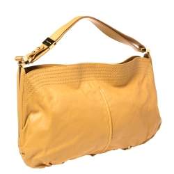 Pre Owned حقيبة هوبو جيمي تشو ايسي إطار جلد بني فاتح