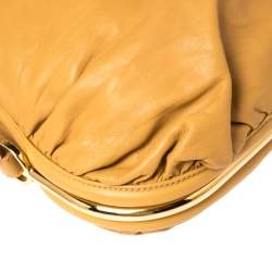 Pre Owned حقيبة هوبو جيمي تشو ايسي إطار جلد بني فاتح