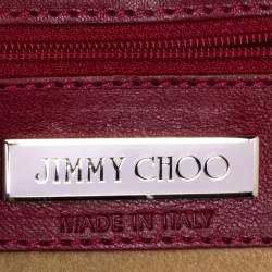 Jimmy Choo Red Perforated Leather Brina Shoulder Bag