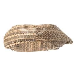 Pre Owned حقيبة كتف جيمي تشو رامونا جلد ثعبان الماء كريمي/ أسود  