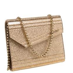 مملوكة مسبقًا حقيبة كلتش جيمي تشو كاندي أكريليك غليتر فضية