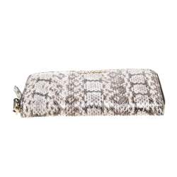 Pre Owned Jimmy Choo Snakeskin Pippa Zip Around Wallet