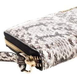 Pre Owned Jimmy Choo Snakeskin Pippa Zip Around Wallet