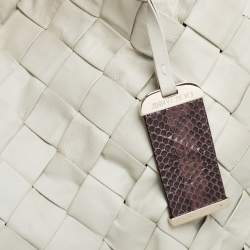 Pre Owned Jimmy Choo Ivory Woven Leather Tote