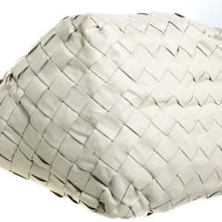 Pre Owned Jimmy Choo Ivory Woven Leather Tote