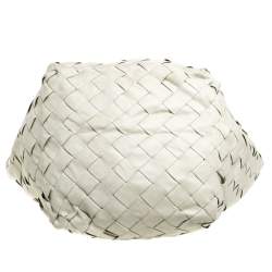 Pre Owned Jimmy Choo Ivory Woven Leather Tote