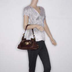 Pre Owned Jimmy Choo Small Brown Leather Ramona  