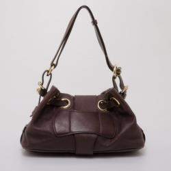 Pre Owned Jimmy Choo Small Brown Leather Ramona  