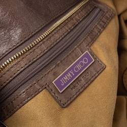 مملوكة مسبقًا Jimmy Choo Brown Leather Riki Chain Shoulder Bag