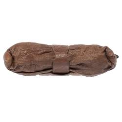 مملوكة مسبقًا Jimmy Choo Brown Leather Riki Chain Shoulder Bag