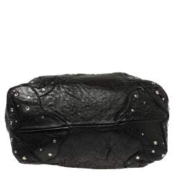 Pre Owned حقيبة هوبو جيمي تشو سابا متوسطة مزخرفة جلد مزخرف أسود