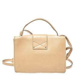 Jimmy Choo Beige Leather Rebel Top Handle Bag
