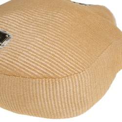 مملوكة مسبقًا حقيبة هوبو جيمى تشو سكاي حافة جلد ثعبان و رافيا بني فاتح