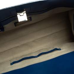 مملوكة مسبقًا Jimmy Choo Blue Leather Riley Tote