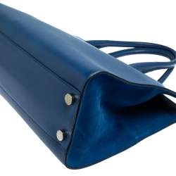 مملوكة مسبقًا Jimmy Choo Blue Leather Riley Tote