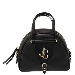 Jimmy Choo Black Leather Small Varenne Bowler Bag