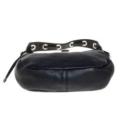 Pre Owned حقيبة يد هوبو جيمي تشو جلد أسود