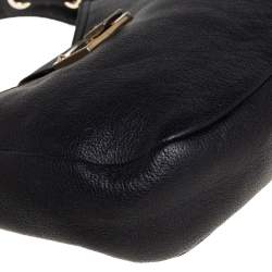 Pre Owned حقيبة يد هوبو جيمي تشو جلد أسود