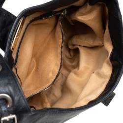 Pre Owned حقيبة يد هوبو جيمي تشو جلد أسود