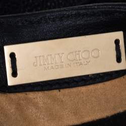 Pre Owned حقيبة يد هوبو جيمي تشو جلد أسود