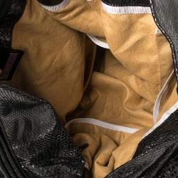 Jimmy Choo Black Python Large Saba Hobo