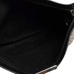 Jimmy Choo Black Patent Leather Star Studded Clutch