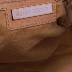 Pre Owned Jimmy Choo Beige Leather Ramona Shoulder Bag