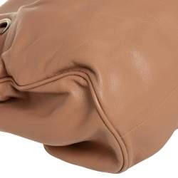 Pre Owned Jimmy Choo Beige Leather Ramona Shoulder Bag