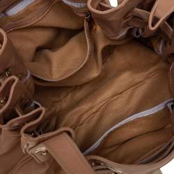 Pre Owned Jimmy Choo Beige Leather Ramona Shoulder Bag