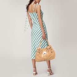 Pre Owned Jimmy Choo Beige Leather Ramona Shoulder Bag