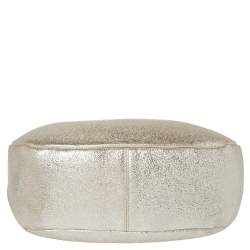 مملوكة مسبقًا حقيبة يد توتس جيمي تشو جلد مجعد ذهبي ميتاليك