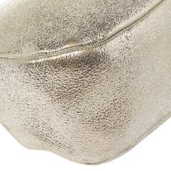 مملوكة مسبقًا حقيبة يد توتس جيمي تشو جلد مجعد ذهبي ميتاليك