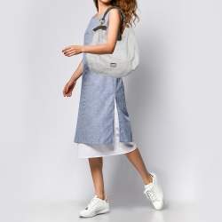 مملوكة مسبقًا حقيبة جيمي تشو سكاي جلد أبيض بطوق