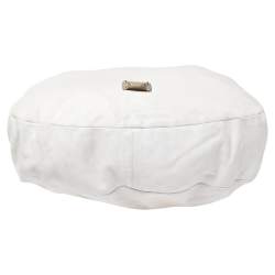 مملوكة مسبقًا حقيبة جيمي تشو سكاي جلد أبيض بطوق