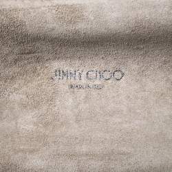 مملوكة مسبقًا حقيبة كتف جيمي تشو لوكيت جلد ثعبان أحمر ميتاليك 