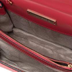 Jimmy Choo Pink Leather Top Flap Handle Bag