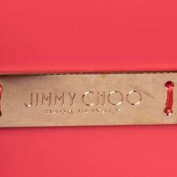 Jimmy Choo Pink Leather Top Flap Handle Bag