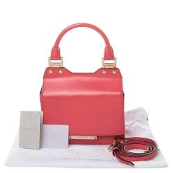 Jimmy Choo Pink Leather Top Flap Handle Bag
