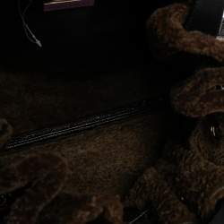 Pre Owned Jimmy Choo Black/Brown Patent Leather and Shearling Ramona Shoulder Bag